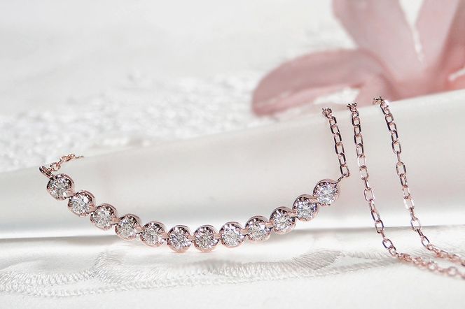 K18PG【0.40ct】ライン ダイヤモンド ネックレス ペンダント EmN0105-18P SWCJ006-pg