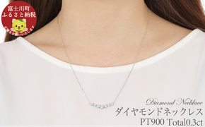 プラチナ ダイヤ ラインネックレス 0.3CT　N376DI-P　ダイヤモンド ペンダント ジュエリー 宝石 ギフト プレゼント 贈り物