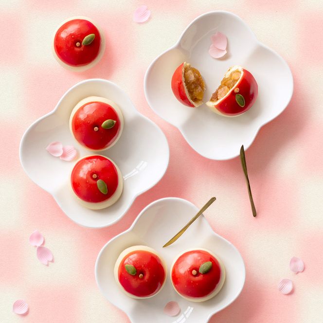 【鼓月】摘み果 林檎 12個入｜京都 和菓子 有名店 人気セット 和菓子［ 老舗 和菓子 千寿せん  べい 有名店 林檎 饅頭 京菓子 人気 おすすめ 可愛い りんご お菓子 スイーツ お取り寄せ 通  販 ギフト プレゼント 贈答 送料無料 ふるさと納税 ］ 261009_B-FK105