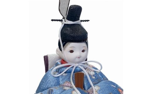 雛人形のminicola rico美琴（みこと） 木目込み親王飾り雛人形　木台　鞠刺繍屏風セット
