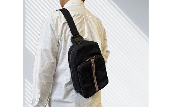 豊岡鞄 AD2503 井原デニム ボディバッグ ネイビー / デニム ワンショルダーバッグ ポケット シンプル デザイン メンズ レディース バッグ カバン かばん 鞄 ALBAPIE アルバピエ 足立