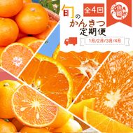 〈定期便〉【1・2・3・4月 全4回】紀州和歌山産旬の柑橘セット(みかん・ポンカン・清見・なつみ)　※北海道・沖縄・離島への配送不可