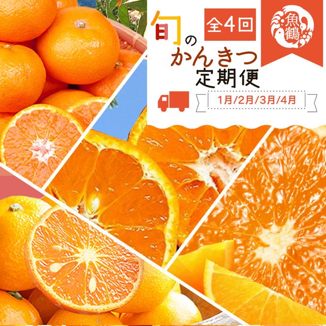 〈定期便〉【1・2・3・4月 全4回】紀州和歌山産旬の柑橘セット(みかん・ポンカン・清見・なつみ)　※北海道・沖縄・離島への配送不可