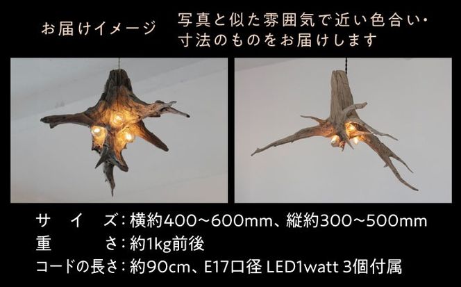 3Bulb Driftwood pendantlight ペンダントライド 糸島市 / WOOD'ARBRE(ウッドラヴル)【TIME】 インテリア 照明[ADC005] インテリア 照明 間接照明 ライト ペンダントライト 流木 暖色 ランプ 電気
