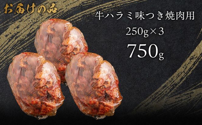 牛ハラミ味つき焼肉用 750g (250g×3)  MROBM043