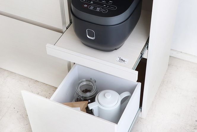 【東馬家具】クラージュ160組合せ_60ダスト引出+60チェスト+40OP引出+160天板ステン【キッチンカウンター キッチン リビング 収納 国産 シンプル ふるさと納税】(H060679)