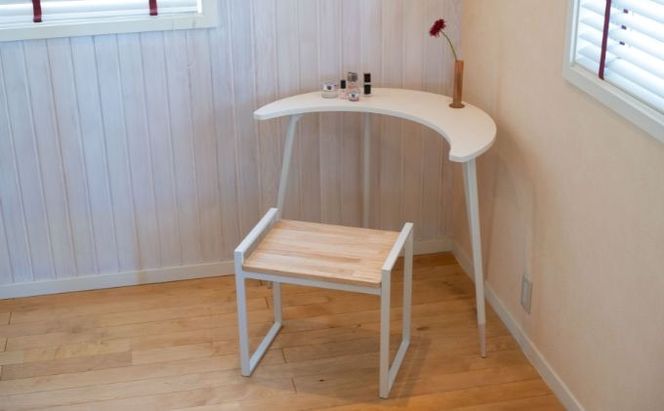 【＆FREL】FS 三日月テーブル 先端色 4色 幅80cm 奥行52cm 高さ72cm ※離島への配送不可