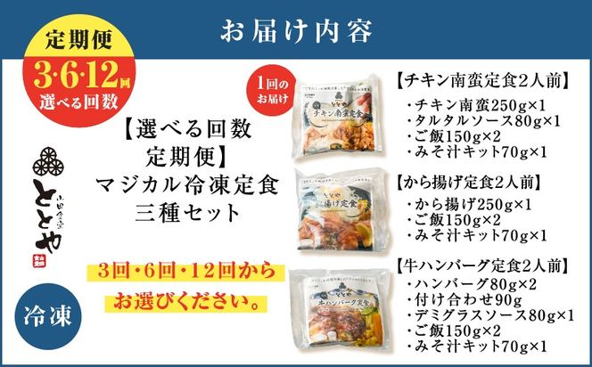 ＜選べる回数＞【全3～12回定期便】マジカル冷凍定食三種セット　K258-T04_SKU