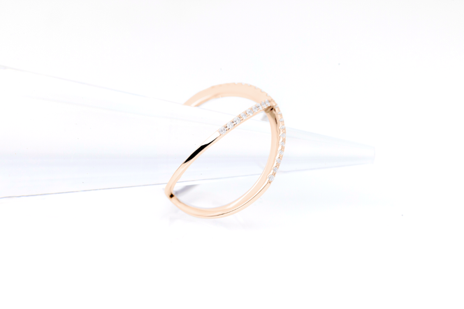 ダイヤモンド リング クロス 0.23ct K18 ピンクゴールド 指輪 リング ジュエリー ダイヤ 18金 山梨 H-6PG SWCI008-pg