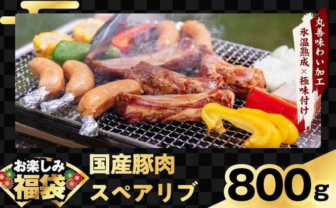 mrz0327 肉福袋 4種 1.9kg 焼肉セット（牛肉 切り落とし／牛ハラミ／豚肉 スペアリブ／鶏肉）【氷温熟成×極味付け 焼くだけ 食べ比べ ふくぶくろ お楽しみ 簡単調理】