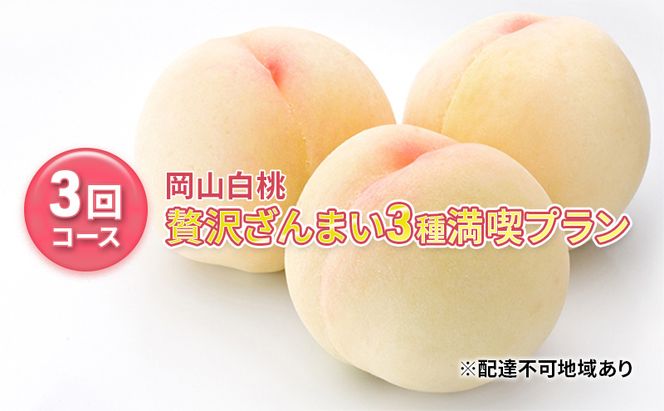 桃 【 2026年 先行予約】 岡山県産 贅沢 ざんまい 3種 満喫 プラン 3回 コース( 白鳳 ・ 清水白桃 ・白麗 各2kg)  《2026年7月上旬～8月中旬頃出荷》白桃 岡山 フルーツ 果物 先行予約 数量限定 期間限定