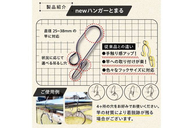 「安江式 まじかる ピンチハンガーⅡ 28Ｐ（Ｍサイズ）」１台と「ハンガーとまる」16個のセット 【0007-005】