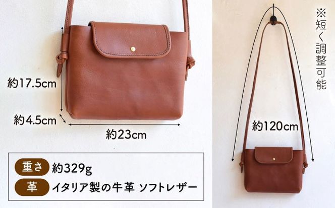 フラップ の サコッシュ 糸島市 / LADIES＆GENTLEMEN [ADK043] レザークラフト サコッシュ 本革 メンズ レディース 革製品