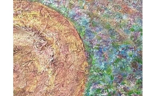 富士山溶岩パワーアート「紫富士の輝き」 絵画 富士山 溶岩 アート インテリア パワーアート 出世富士 額縁付 山梨 富士吉田