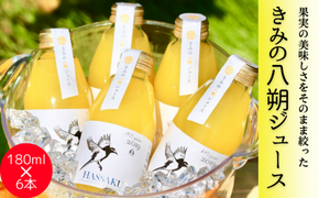  きみの八朔ジュース 180mL×6本 / 果汁 ジュース 八朔ジュース オレンジジュース  ドリンク セット 有機 無添加 100% 【kmf006】