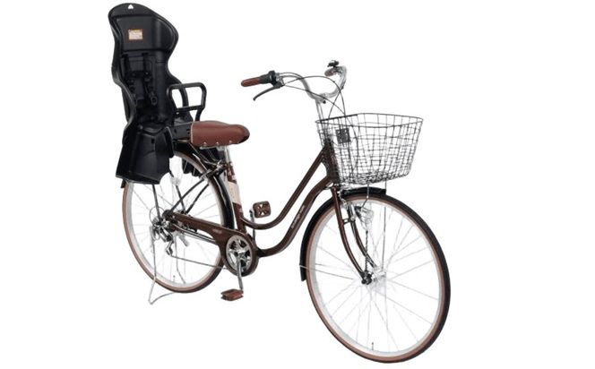 099X368-1 a.n.designworks/ STYLE KIX FAMILY276 チャイルドシート付 ブラウン【27型 自転車 完成品 組み立て不要 アウトドア サイクリング じてんしゃ 通勤 通学 新生活】