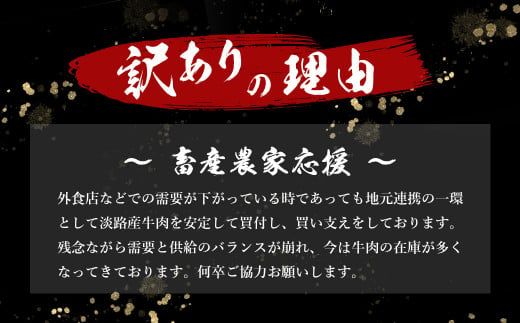 【訳あり】【定期便6ヶ月】淡路牛 切り落し 3kg (300g×10パック）　[小分け 冷凍 牛肉 人気]