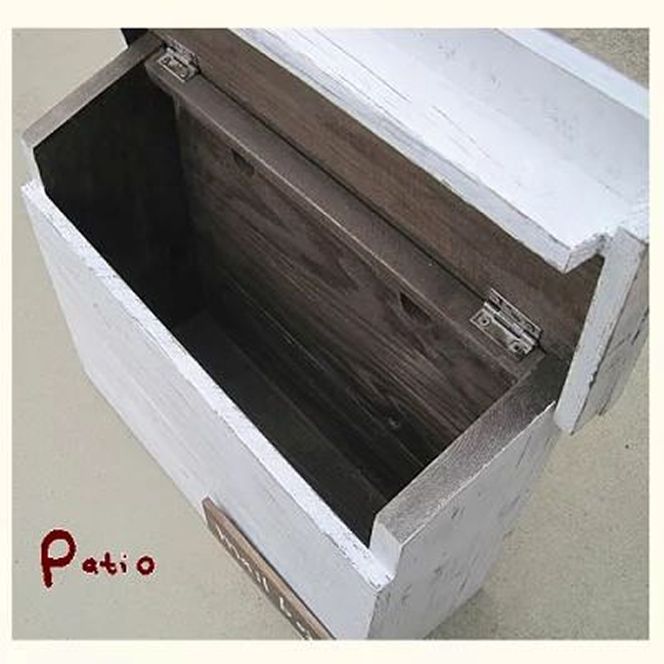 エイジングアンティーク調 郵便ポスト メールボックス 郵便受け 置型 壁掛け ［161P27］ エイジング アンティーク調 郵便ポスト ポスト メールボックス 郵便受け 置型 壁掛け エイジング調 ホワイト 木製 屋外 室内 玄関先 ナチュラル 丈夫 mail box 完成品 インテリア ガーデニング 愛知県 小牧市 送料無料