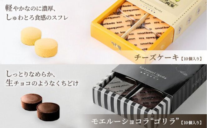 チーズケーキ【10個入り】＆モエルーショコラ“ゴリラ”【10個入り】【菓子 おかし スイーツ デザート 食品 】 041009_BL007