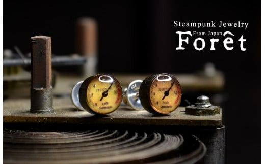 Steampunk スチームパンク メーター ピアス