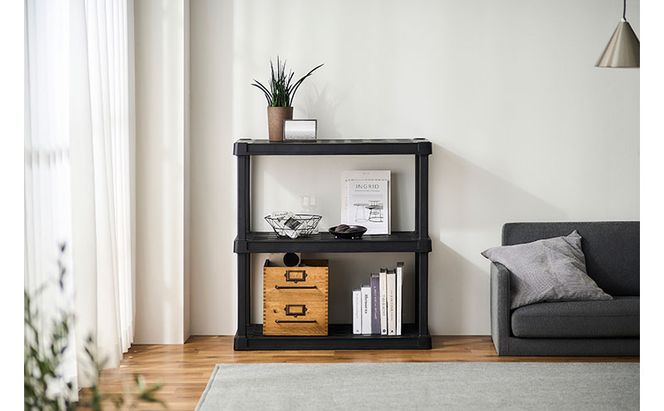 プラスチックラック3段 PLR-9143 ブラック 棚 ラック アイリスオーヤマ おしゃれ 収納 プラスチックラック プラスチック オープンラック フリーラック 押し入れ 玄関 園芸 収納 錆びない 屋外 簡単組立 組み立て簡単