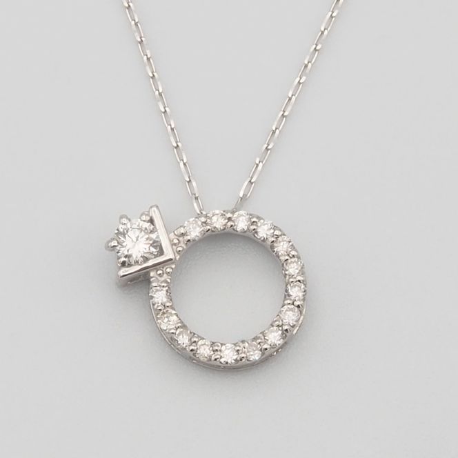 PT900/PT850 0.15ct ダイヤモンド ペンダントネックレス HH-019751 SWBT015-pt