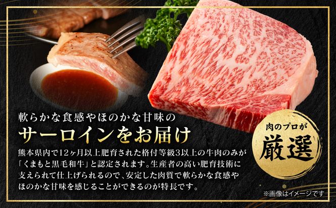 【A4～A5ランク】 くまもと黒毛和牛 サーロイン ステーキ 500g （250g×2枚） 和牛ステーキ 牛肉 お肉 サーロイン 黒毛和牛 冷凍 小分け 焼肉 BBQ おかず ギフト 熊本県 八代市