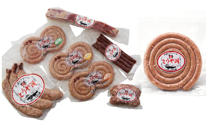 北海道物産展人気セット B 北海道 ぐる巻き ソーセージ にんにく チーズ コーン カレー ベーコン シャンシャン 骨付き フランク 和牛サラミ 豚肉 詰め合わせ ギフト お取り寄せ お肉屋 たどころ 送料無料 