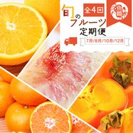 〈定期便〉【7・8・10・12月 全4回】紀州和歌山産旬のフルーツセット(バレンシア・桃・ひらたねなし柿・みかん)