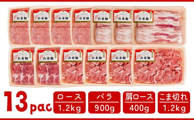 お米豚3.7kgセット_23-3101