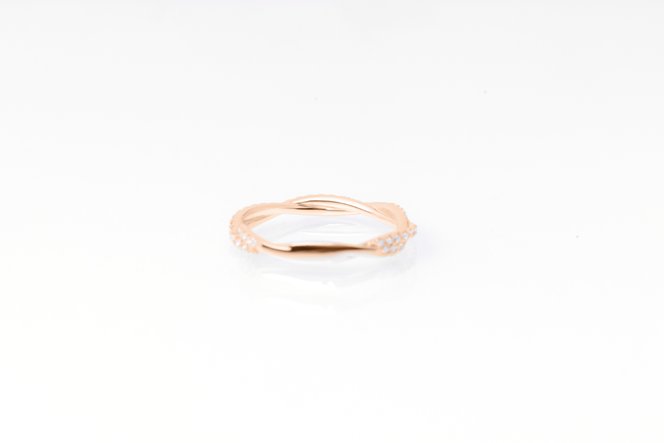 ダイヤモンド リング リップル 0.3ct K18 ピンクゴールド 指輪 リング ジュエリー ダイヤ 18金 山梨 H-2630PG SWCI002-pg