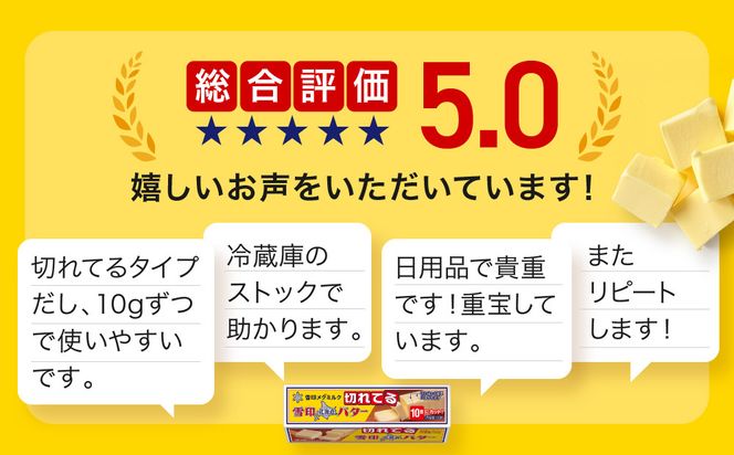 切れてる 雪印 北海道 バター（10g×10個入）×3個【 乳製品 バター 雪印 朝食 ギフト　料理用 キャンプ 標茶町 北海道 】 016641_AX003