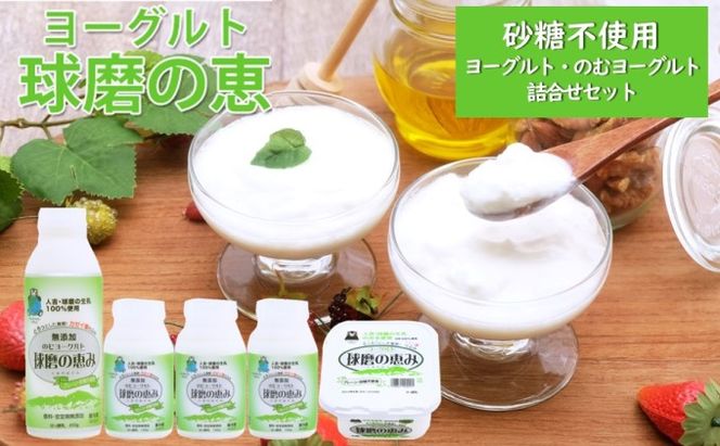 球磨酪農おすすめ！球磨の恵み ヨーグルト（砂糖不使用） 詰合せ セット ヨーグルト1kg×1個・のむヨーグルト（450g×1本・150g×3本）※配送不可：沖縄・離島 乳製品 発酵食品 朝食 無糖 