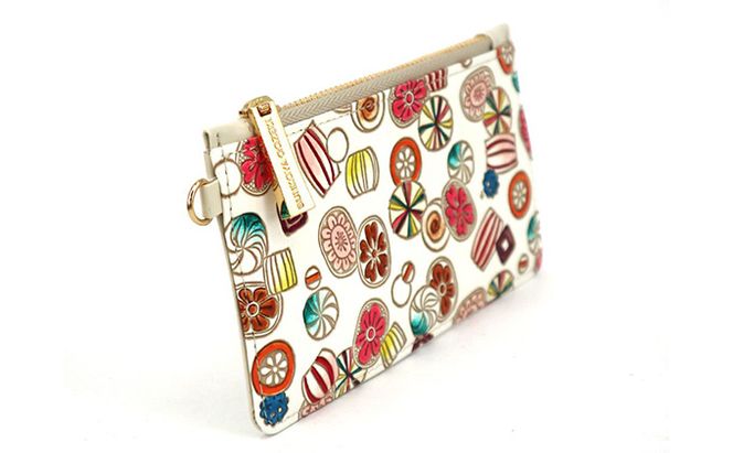 【文庫屋大関】すっきりカードケース　飴【皮革工芸品】 ファッション小物 雑貨 フラグメントケース 小銭入れ付き 収納 スマート 日本製 キャンディー 