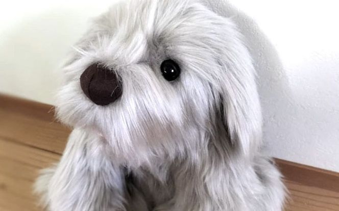 パトランミニ・グレージュ 糸島市 / 科学工房未来 パトラン ぬいぐるみ [AYI008] パトラン ぬいぐるみ 犬 いぬ ミニサイズ グレージュ ハンドメイド ペット