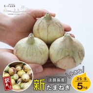 【訳あり】【新玉ねぎ】小さな淡路島たまねぎ 2S～Sサイズ 5kg　玉ねぎ