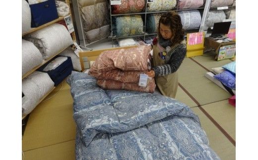 明治6年創業　ワタセのやわらか羽毛ふとん（ピンク）【CW49W】