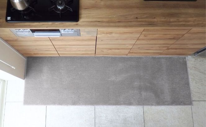 diw0240 北欧風キッチンマット ラグマットタイプ 65×210cm ノーマル型 シルバーグレー 抗菌防臭 SEK 織人しきもの屋工房