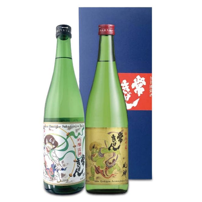 常きげん 純米吟醸 風神・吟醸 雷神 箱付セット 720ml×2本 JK-FR ギフトセット 飲み比べ セット 国産 日本酒 純米 吟醸 吟醸酒 箱入 ご当地 地酒 酒 アルコール 鹿野酒造 贈り物 ギフト F6P-2990