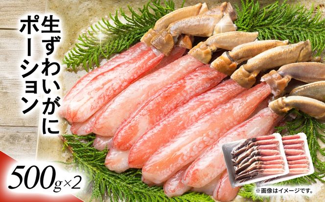 湧水加工 生ずわいがに ポーション（殻無500g×2） SKAG002