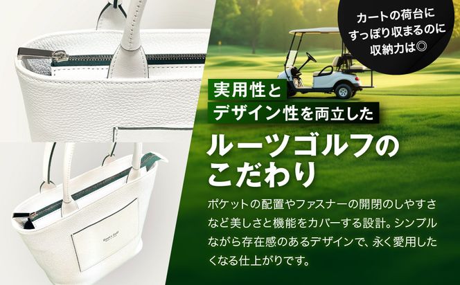 【ルーツゴルフ】カートバッグ ホワイトレザー｜京都 ゴルフアイテム 人気ブランド［ 京都 ゴルフブランド 世の中で一番飛ぶクラブを作りたい カートバッグ ラウンドバッグ 人気 おすすめ ゴルフ 飛距離 スコア スポーツ アウトドア 通販 送料無料 ふるさと納税 ］ 261009_A-AX057