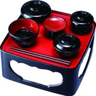 【6.0寸】仏器膳  黒内朱 椀付【YG375】 303446_CC414VC02