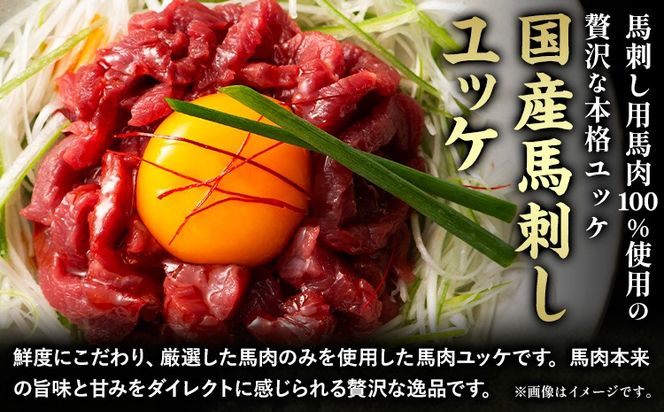 馬肉 国産 馬刺し と ユッケ の セット約 310g 赤身馬刺し 80g × 2個 馬刺しユッケ 50g × 3個 道の駅竜北《60日以内に出荷予定(土日祝除く)》 熊本県 氷川町 肉 馬肉 赤身---sh_fyekbyk_24_60d_22500_310g---