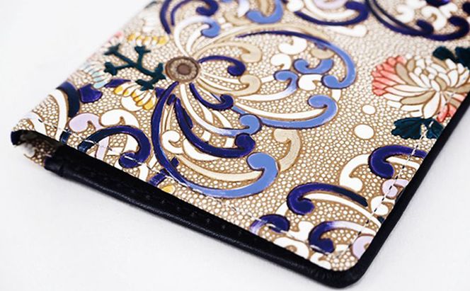 パスケース 乱菊 青紫 文庫屋大関 名刺入れ カードホルダー 名刺ケース 名刺ホルダー カード入れ 定期入れ 定期ケース 雑貨 生活雑貨 小物 革小物 革製品 本革 日用品 民芸品 工芸品 東京 東京都 墨田区