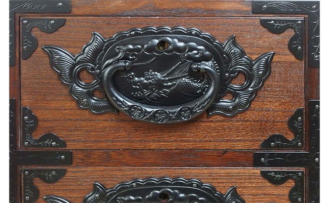 桐たんす 龍金具総桐民芸箪笥 二葉桐工房 総桐たんす 2段 コンパクト たんす 箪笥 収納 収納タンス ミニタンス 桐箪笥 桐タンス 木製 民芸品 工芸品 伝統工芸品 家具 インテリア 東京 東京都 墨田区