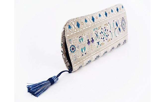 【文庫屋大関】メガネケース　アポロン＜ブルー＞【皮革工芸品】 ファッション小物 民芸品 