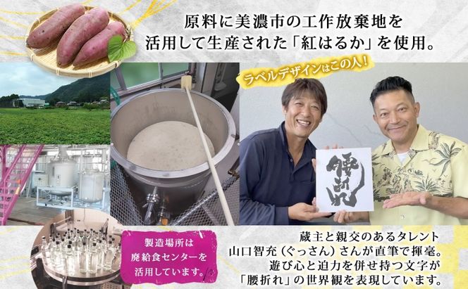  本格 芋焼酎 腰折れ 36度 700ml×2本 セット 瓶 山口智充 ぐっさん 直筆 ラベル 化粧箱入り 焼酎 芋焼酎 芋 紅はるか お酒 酒 アルコール 焼酎ハイボール 黒麹 晩酌 糖質ゼロ プリン体ゼロ こしおれ お取り寄せ 送料無料 紫屋 岐阜県 美濃市