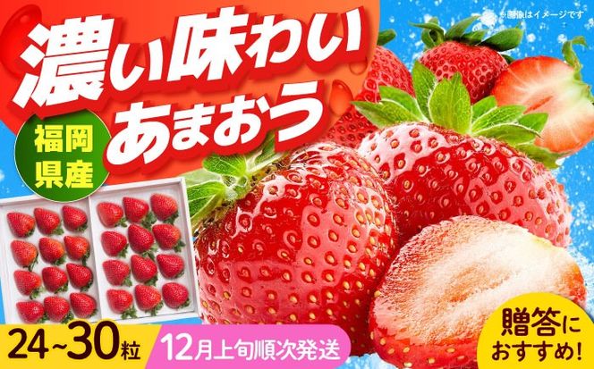 【2025年12月上旬より順次発送】福岡産 あまおう ギフト箱（24-30粒） 《築上町》【南国フルーツ株式会社】果物 苺 いちご[ABET004]
