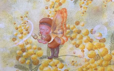 絵画「幸せの音楽会」 糸島市 / 工房はーべすと アート インテリア[AYA053] 絵画 絵 額縁 インテリア 内装 パステル イラスト アート