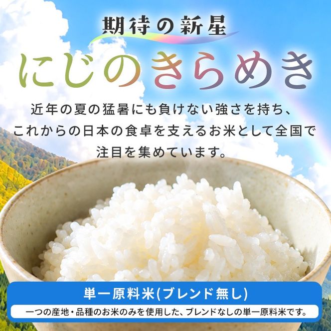 米 令和8年度 10kg にじのきらめき 選べる 10kg×1袋 5kg×2袋 新米 白米 お米 精米 ごはん ご飯 岐阜県 八百津町 産地 直送 小川さんのにじのきらめき (Y047-SKU-001)
